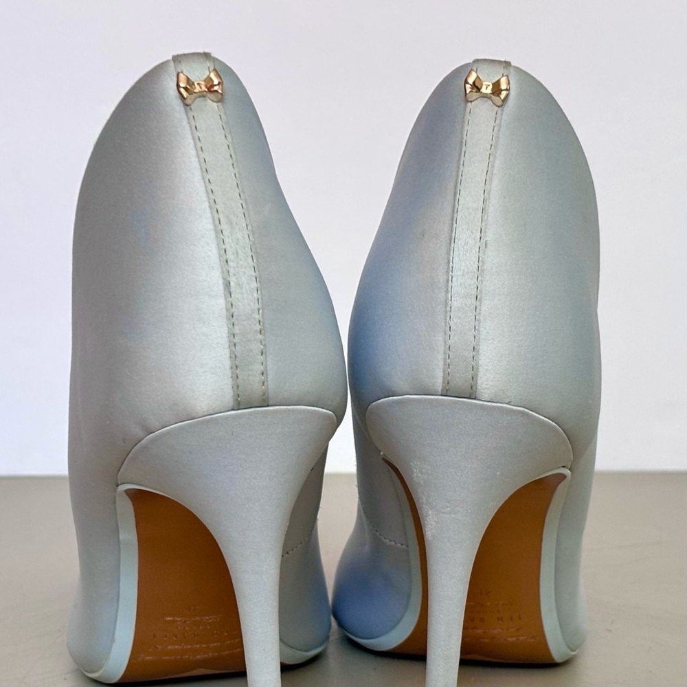 TED BAKER London Azeline Bow Court Shoes Rose Gold Closed Toe Stiletto Heels - Picture 14 of 15